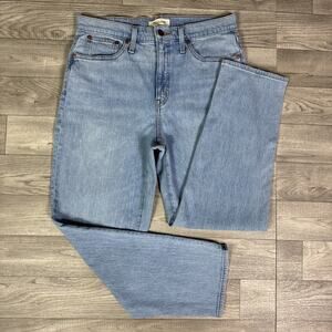 Madewell High Rise Classic Straight Leg Jeans Light Wash sz 29